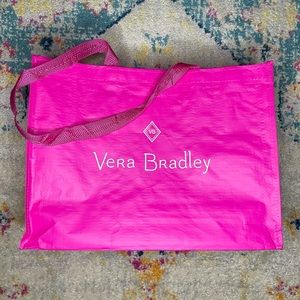 Vera Bradley Pink Reusable Shopping Tote Bag